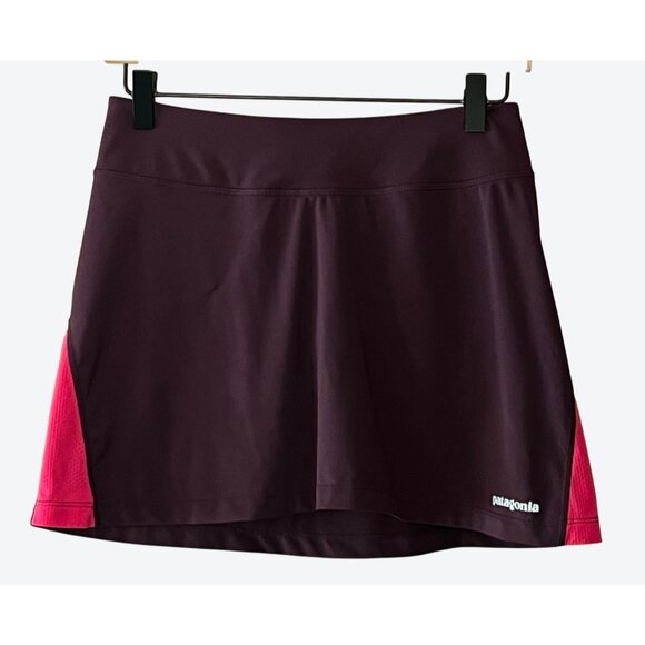 Patagonia Women's Small Lined Skort Burgundy Pink Waist 26" - 28" - Picture 1 of 4